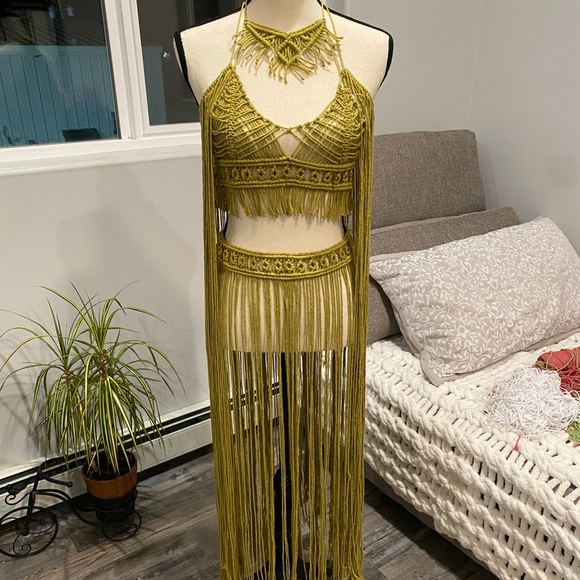 Handmade Macrame Crochet Dress - Picture 7 of 14